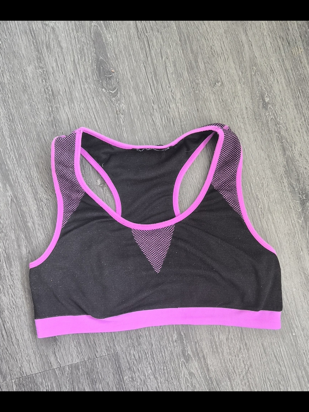 Women’s Black & Purple Sports Bra